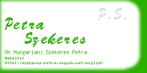 petra szekeres business card